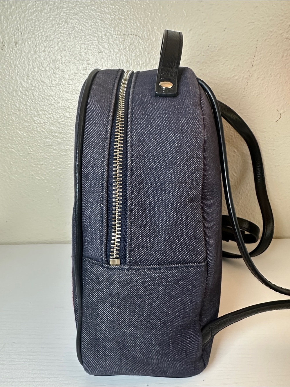 Like NEW Kate spade Grove Street Denim Poppy Sammi Backpack - Picture 4 of 15